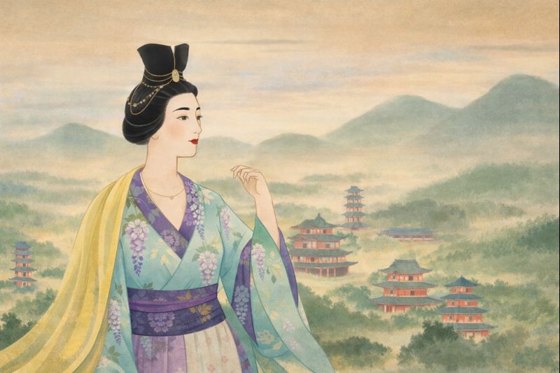 額田王をイメージしたイラスト