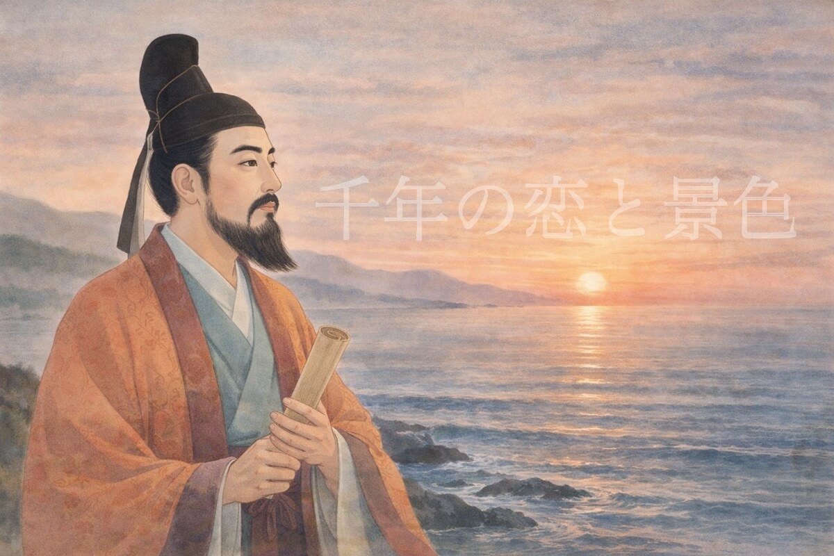 柿本人麻呂をイメージしたイラスト